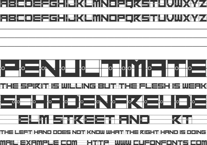 Target Kosovo font preview