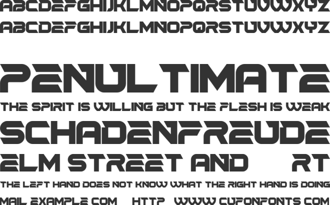 Hornets Dark font preview