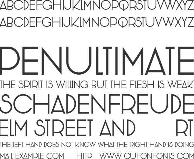 Travesta Flat font preview