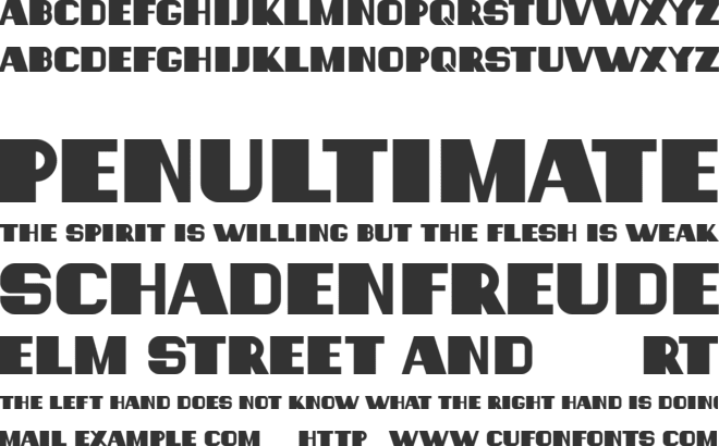 Consequences Flat font preview