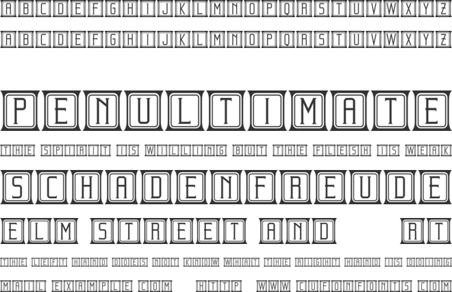 Beholder Capitals Elegant font preview
