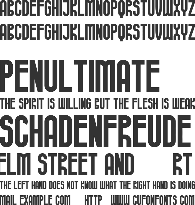 Broadcaster Flat font preview