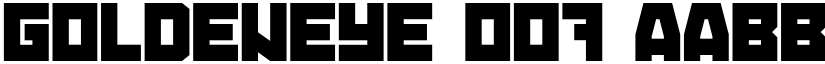 Goldeneye 007 font download