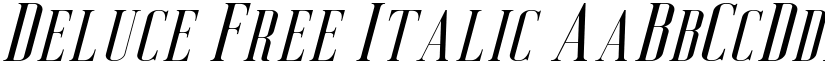 Deluce Free Italic font
