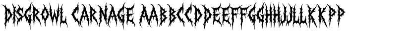 Disgrowl Carnage font