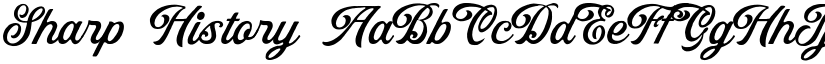 Sharp History font