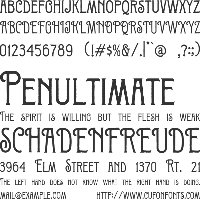 Sharp History font preview
