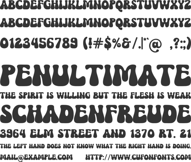 Moon And Latte font preview