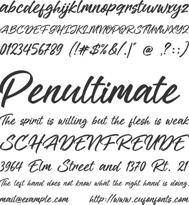 Slowing font preview