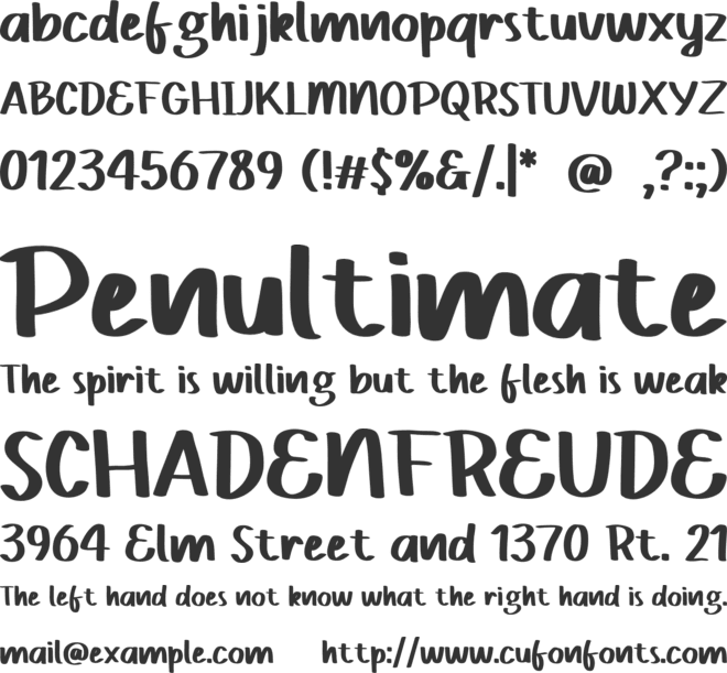 False Sans font preview