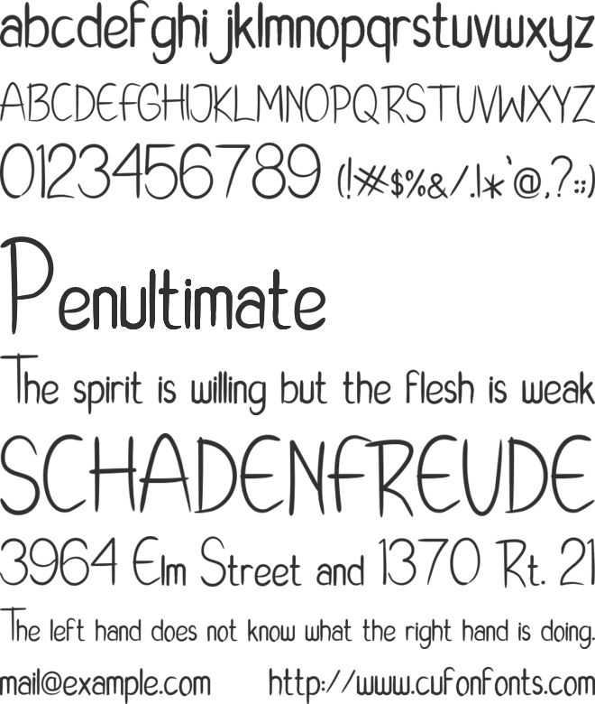 KIDS ZONE font preview