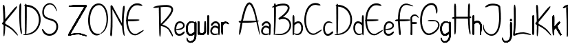 KIDS ZONE Regular font