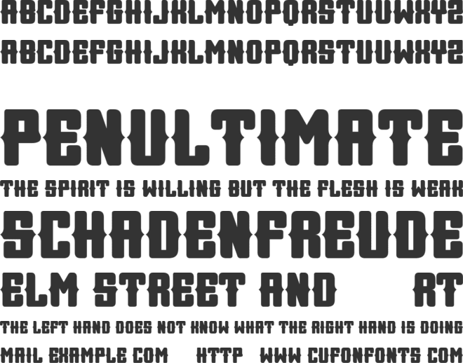 Amigo Flat font preview
