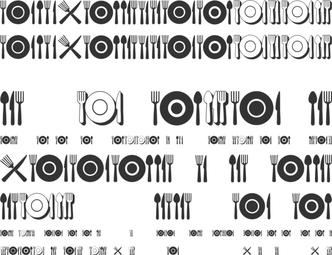 Food Icons font preview