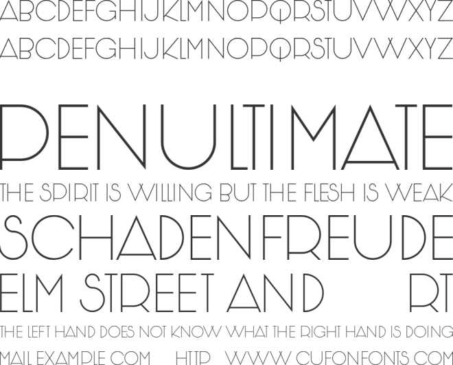 Travesta font preview
