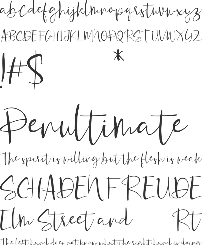 Rossetta font preview