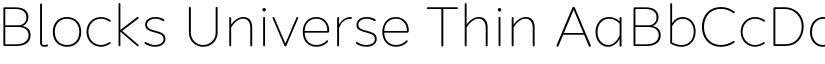 Blocks Universe Thin font