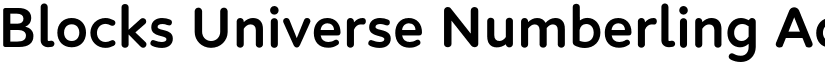 Blocks Universe Numberling font