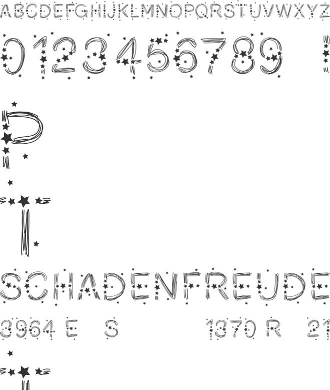 PWChristmasStars font preview