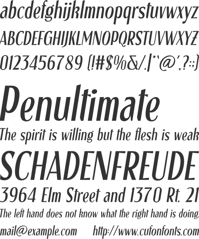 Bostone font preview