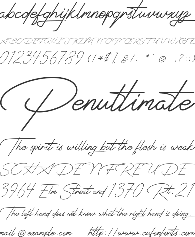 Presidente font preview