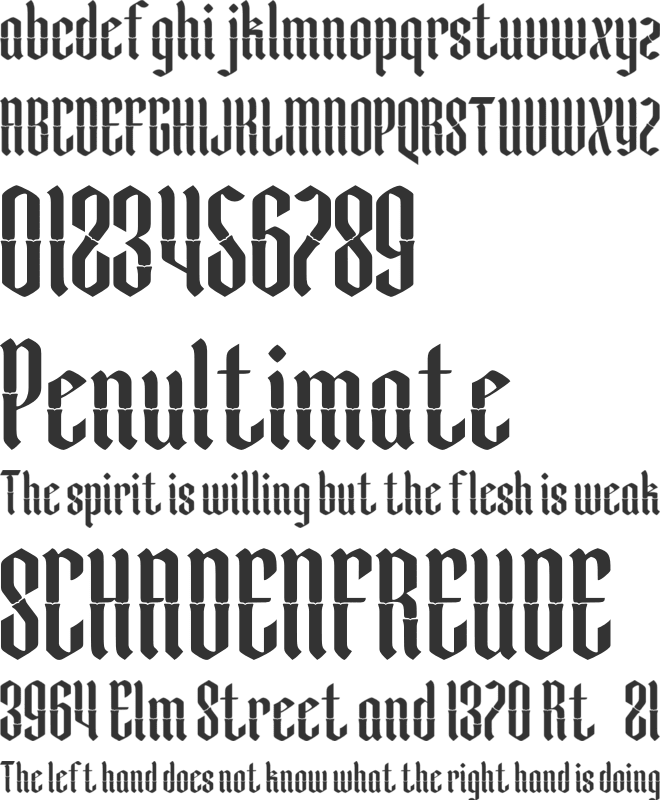 Ravencrest font preview