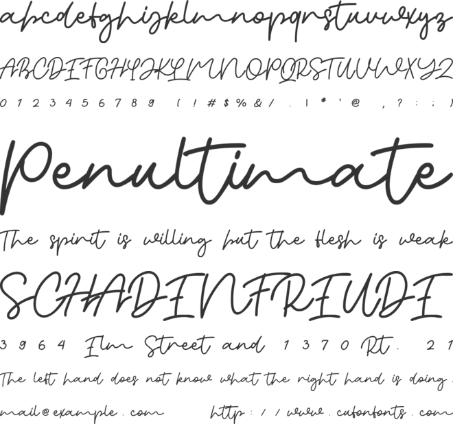 Orabelle font preview