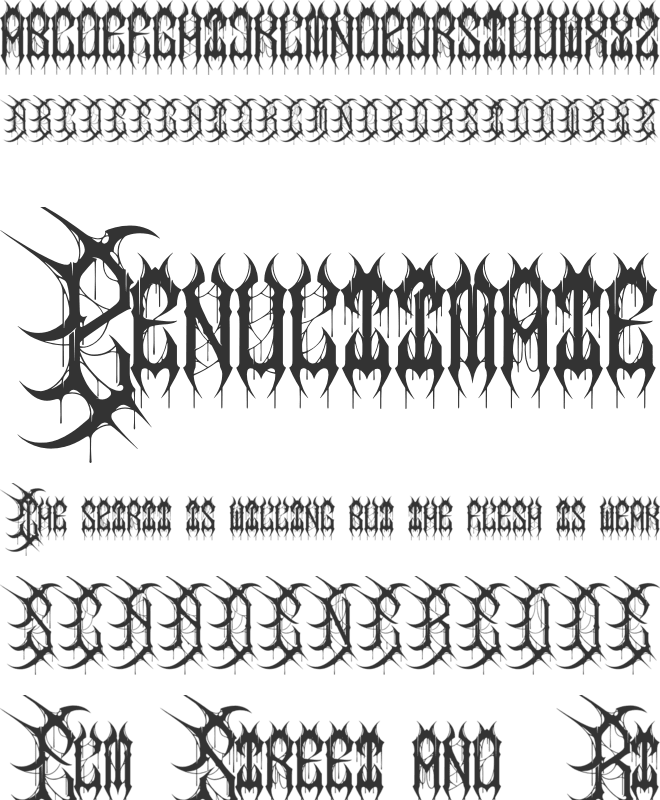 Wargrim font preview