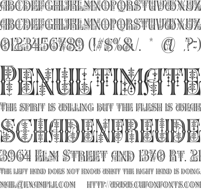 Mystic Arcane font preview
