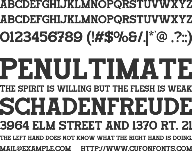 Redtown font preview