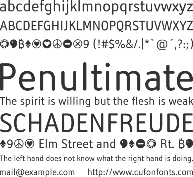 Spheris font preview