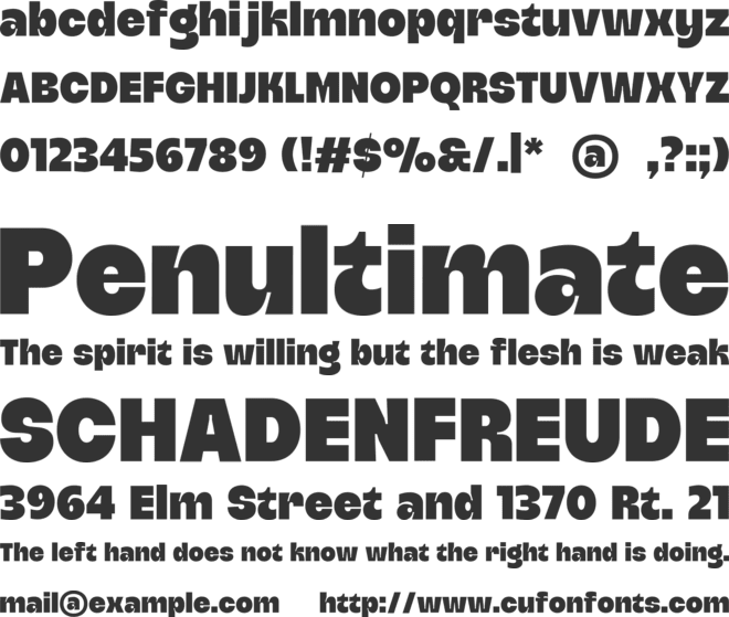 Publica font preview