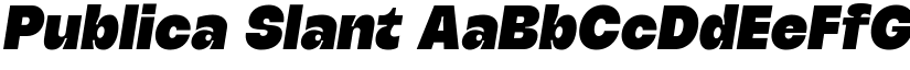 Publica Slant font
