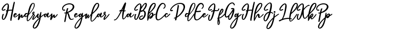 Hendryan font download