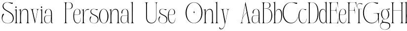 Sinvia Personal Use Only font download