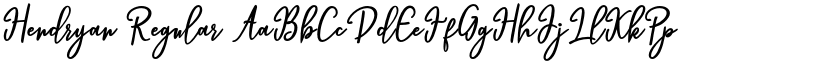 Hendryan Regular font