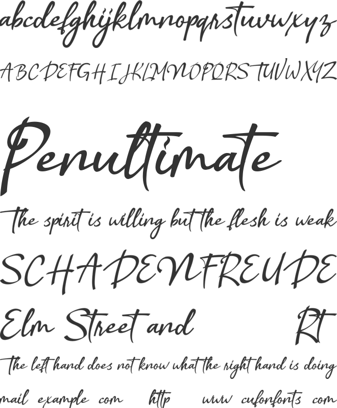 Benthol font preview