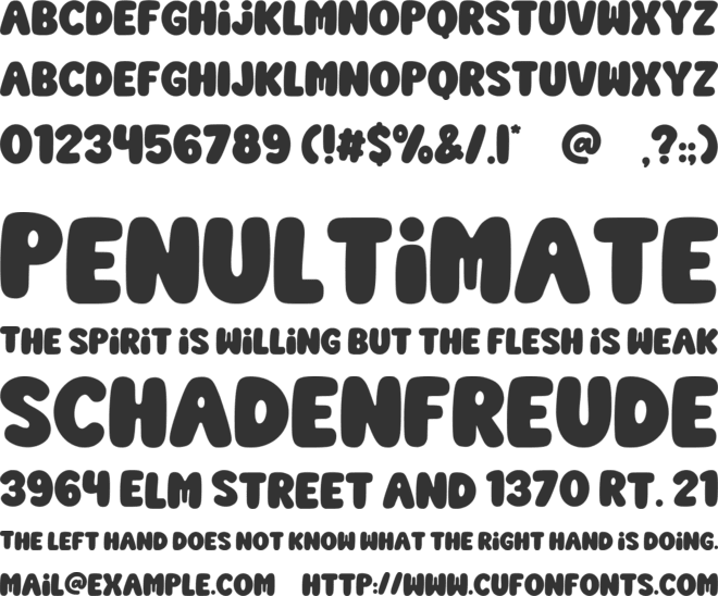 Enjoy Being font preview