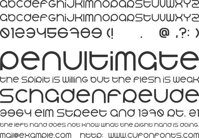 Bluerabbit font preview