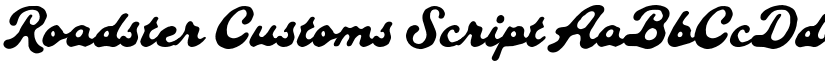 Roadster Customs Script font download
