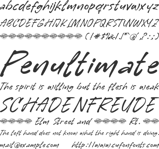 Bellora Darling font preview