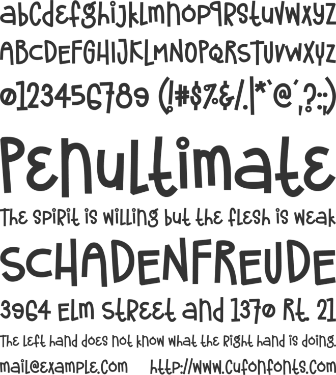 Frostela font preview