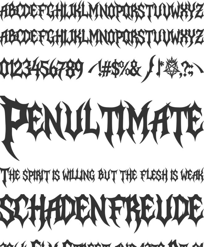 Frozen Sepulcher font preview