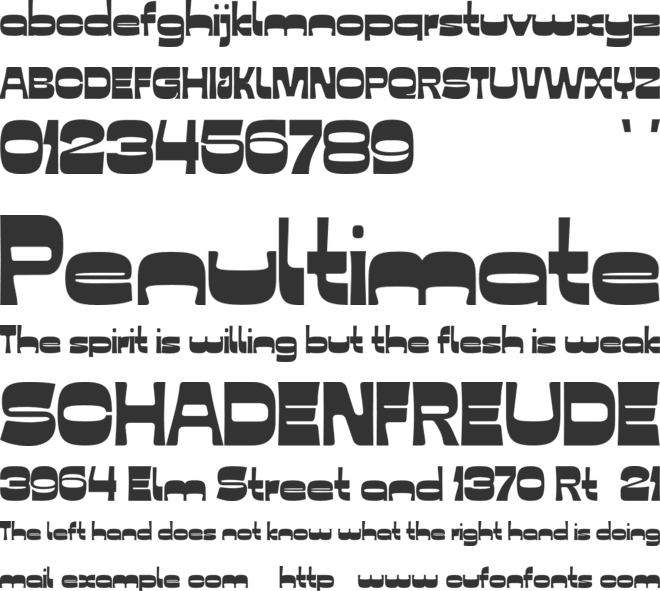 Sunn Free Version font preview