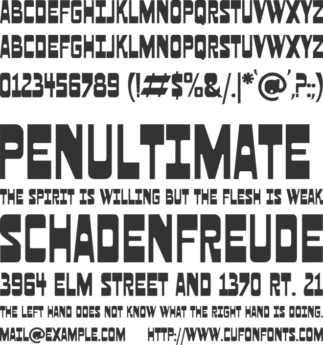 Puesto font preview