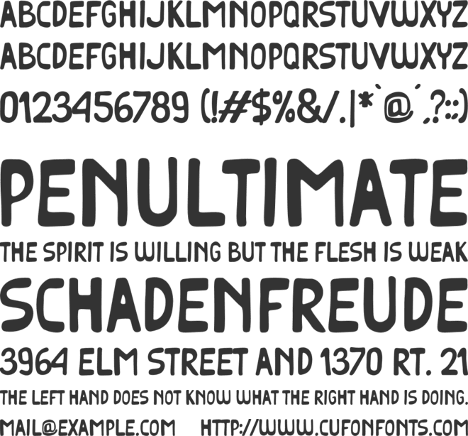 Garens font preview