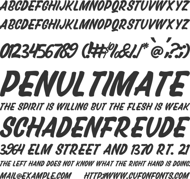 Cameos font preview
