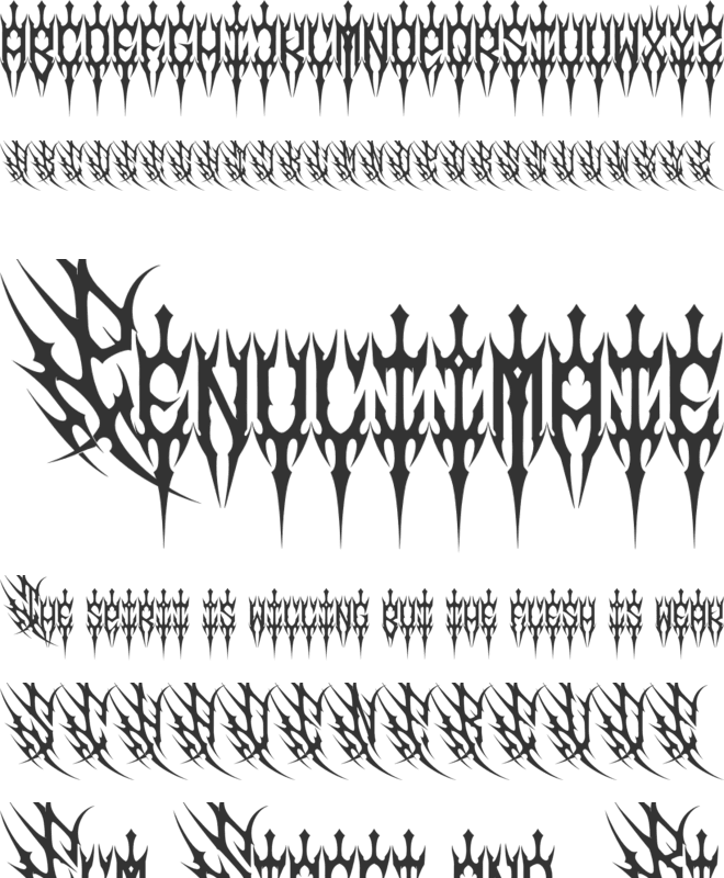 Sacrumy font preview