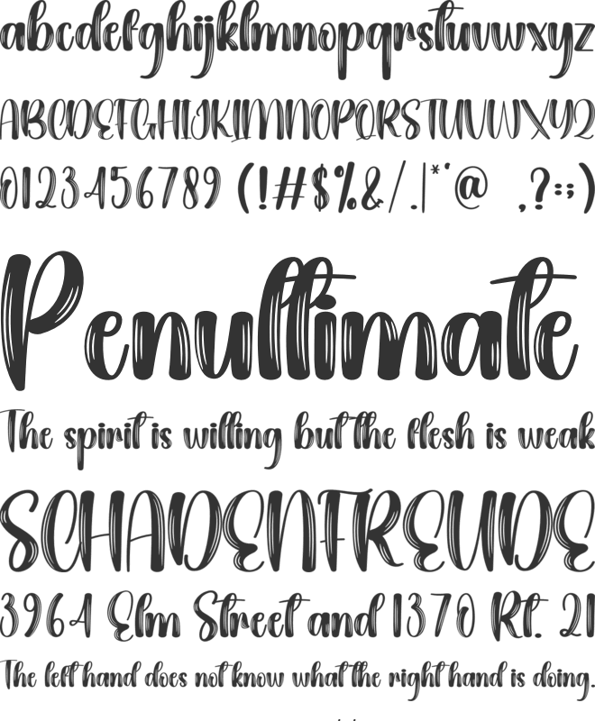 Butter font preview