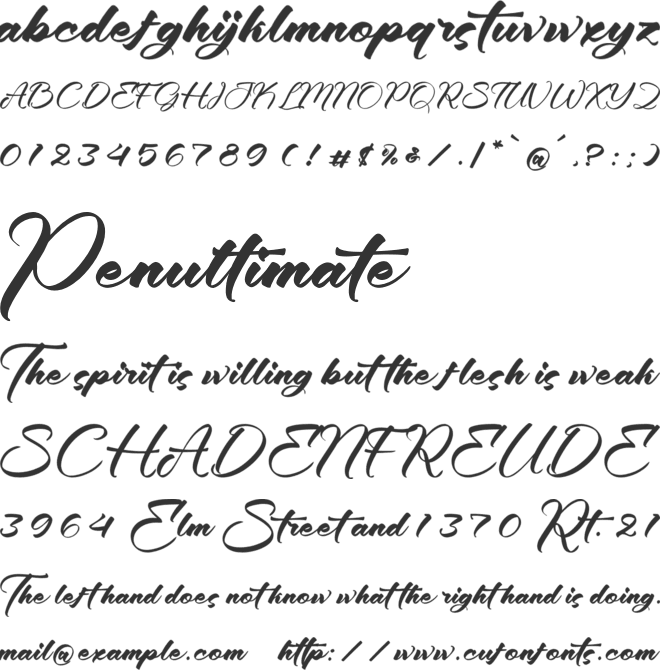Rabions font preview